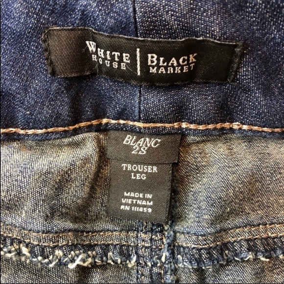White House Black Market Blanc Trouser Leg Denim - Picture 6 of 8